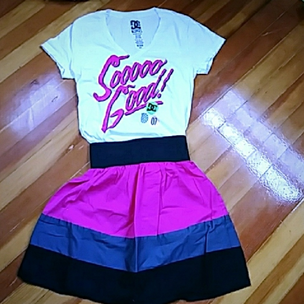 Cute color block skirt